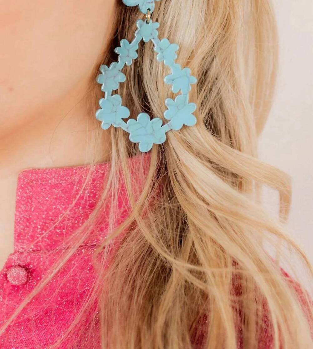 NEW LINNY CO women's bianca earrings in turquoise